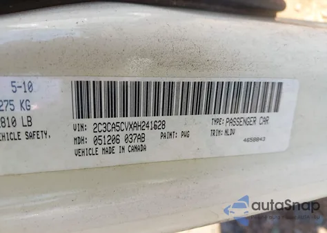 2010 Chrysler 300 Touring/Signature Series/Executive Series from USA, damaged, VIN 2C3CA5CVXAH241628